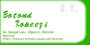 botond kopeczi business card