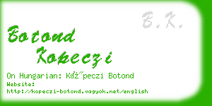 botond kopeczi business card